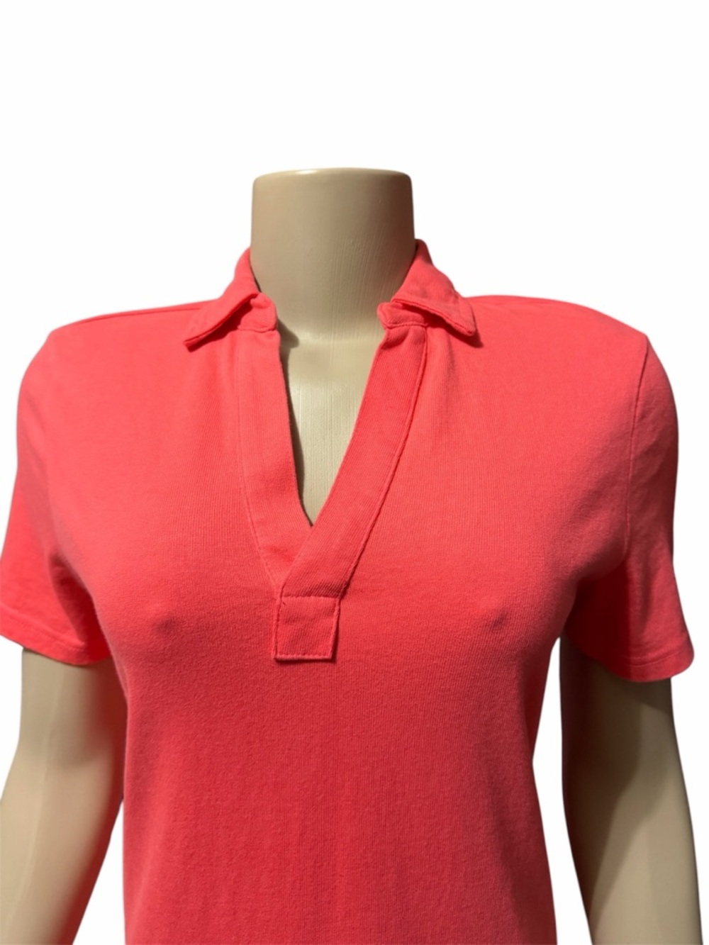 NWT Southern Tide Women's XS Coral Demi Solid Short Sleeve Polo Dress Cotton - Picture 5 of 9